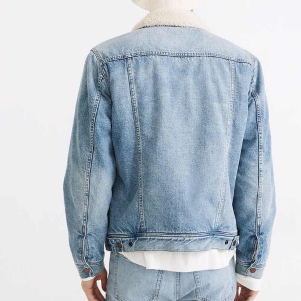 Madewell Men’s Sherpa Classic Jean Jacket Medium - Picture 2 of 16